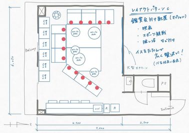 パターンC
鑑賞会向けの配置です - SunnyBox名古屋ダイアパレス店 名古屋伏見パーティールームの間取り図