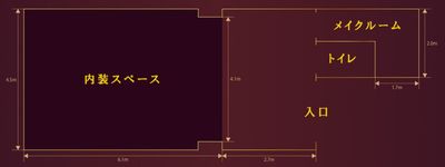 スタジオ ラビアンローズ ゴージャスかつ高級感のある、本格アンティークスタジオの間取り図