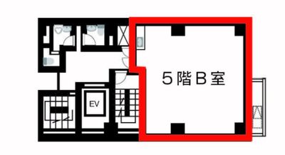 シブテナスペース 渋谷貸会議室 宮益坂CR-VITE  シブテナスペース 渋谷会議室 宮益坂CR-VITE（5F-B）の間取り図