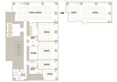 リファレンスヒューリックスクエア福岡天神貸会議室 HS506の室内の写真