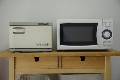 タオルウォーマー・電子レンジ - レンタルサロンCOTA2ndの設備の写真