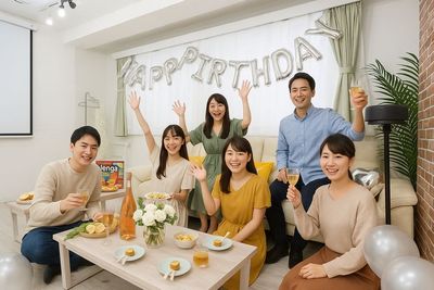 6名でご利用頂く際のイメージ - 【THEATER渋谷】 渋谷アクセス楽々｜撮影・おしゃべり・鑑賞会・デート [69]の室内の写真