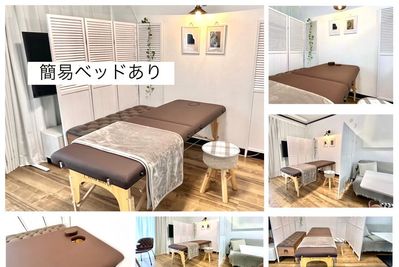 ※簡易ベット有料オプションです。
同時間帯に9名様以上ご入室の場合場所が取れず設置はできません。
 - レンタルスペース【RoomAoyama】 RoomAoyama 　多目的スペースの設備の写真