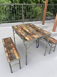 組み立て式テーブル&ベンチ
※BBQコンロ(オプション)をお申込みの方のみご利用いただけます
※ご使用後は汚れを落とし、元の状態に折り畳み室内にお戻しください - Community Hub 階 一棟貸切 ⭐️8時間以上のご利用でお得！の設備の写真