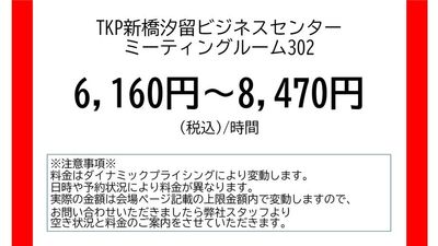 TKP新橋汐留ビジネスセンター ミーティングルーム302の室内の写真