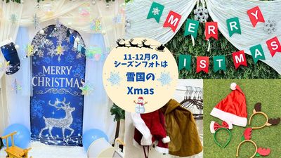 11/2よりホワイトとブルーのコントラスト光るXmasブース【雪国のXmas】に切り替わりました！衣装や弾んで楽しいバランスボールも季節限定で導入しています！ - Forest room 池袋の室内の写真