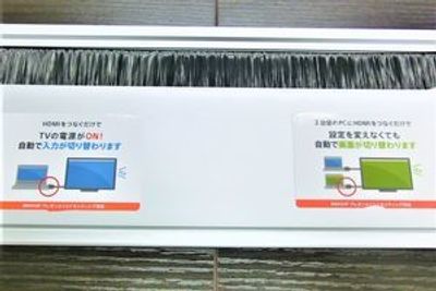 Sony ブラビア会議用ディスプレイとパソコンの繋げ方です - Kyoto de Meeting On　Air　／オンエアーの設備の写真