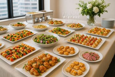 ケータリングサービスもご依頼いただけます。 - 秋葉原Lounge 秋葉原駅4分/飲食可/懇親会/セミナー/イベント/35名着席可の設備の写真