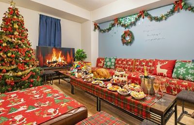 🎄お写真１枚目のクリスマス装飾はイメージです。
☃️こちらの装飾をご参考に飾り付けアイテムをご持参ください。
 - diary梅田の室内の写真