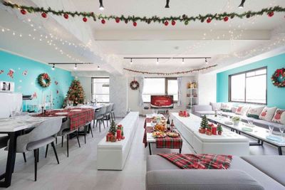 🎄クリスマスパーティ＆忘年会を楽しもう🎅
※お部屋のクリスマス装飾はイメージです☃️
装飾イメージを参考に飾り付けをご持参ください♪ - marble三宮の室内の写真