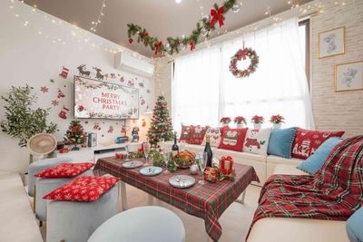 🎄クリスマスパーティ＆忘年会を楽しもう🎅
※お部屋のクリスマス装飾はイメージです☃️
装飾イメージを参考に飾り付けをご持参ください♪ - waffle新大阪の室内の写真