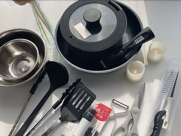 キッチンツール一例
※無料でご利用できます - レンタルスペースemu アメ村・心斎橋アクセスよし✨レンタルスペースemuの設備の写真