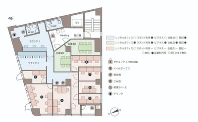 THE HUB 麻布十番 コワーキングスペース【会話可能エリア】の室内の写真