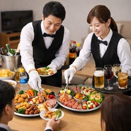 オードブル・ケータリングの手配も可能です！ - 秋葉原Lounge 秋葉原駅4分/飲食可/懇親会/セミナー/イベント/35名着席可の設備の写真