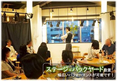 ダンスイベント利用
バックヤード設置+ステージスペース+２０席
２２席迄推奨 - メトロシティ小伝馬町２０２　Ｃｒａｆｔ　ｄｉｐ　３ｎｏｗａ 日本橋小伝馬町　Craftdip 3nowa　レストランカフェ　の室内の写真