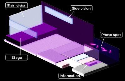 フロア図面 - 世界アイドル共和国 WORLD DREAM STAGEの室内の写真