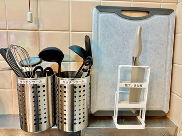 キッチンツール充実 - 🌸天満パーティ向けレンタルスペース🌸 可愛いレンタルスペースTHE ROOM天満の設備の写真