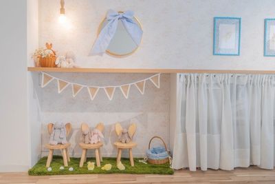 4月30日まで限定！
イースター仕様の内装になっております🐣🧡
※こちらは昨年の画像です。装飾は変更となる可能性がございます。 - BUNNY PARTY🐰(バニーパーティー) milk party 馬喰町店【〜10名様まで】の室内の写真