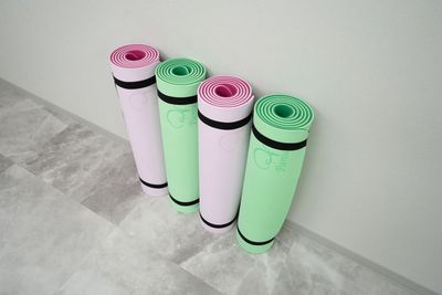 ヨガマット×4枚(ピンク＆グリーン) - レンタルスタジオBio Studio-Bioの設備の写真