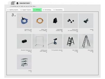 スタジオ備品 - SORAMIMI STUDIO 白ホリ写真スタジオ 元倉庫３R白ホリ写真スタジオの設備の写真