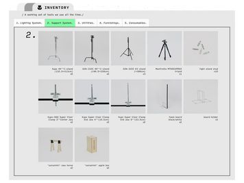 サポート機材 - SORAMIMI STUDIO 白ホリ写真スタジオ 元倉庫３R白ホリ写真スタジオの設備の写真