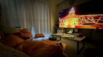 【完全貸切シアター】2名専用｜大画面×ロッキングチェアで映画をひとり占め｜75インチ大型TV｜名古屋駅7分 - Sunriseグランデール名古屋