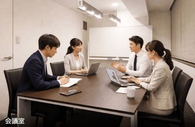 THE HUB 東銀座 会議室の室内の写真