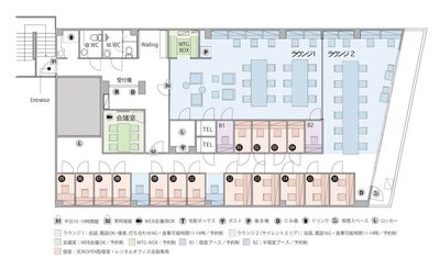 THE HUB 新宿 会議室の室内の写真
