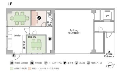 THE HUB ⻄新宿 会議室1の室内の写真