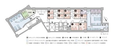 THE HUB 池袋 SOUTH B2-2／ブース（半個室）の室内の写真