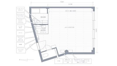 間取図 - レンタルスタジオ the fit 堺東 ヨガ・ピラティス・フラダンス・整体スタジオ the fit 堺東の室内の写真