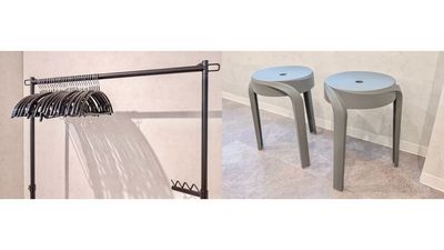 ハンガー、スタッキングスツール - MINATO HUB 浜松町の設備の写真