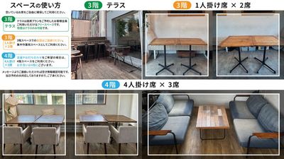 おにぎりカフェRe:Nature 開放感あるカフェ型スペース💺Wi-Fi完備🛜【当日予約限定】の室内の写真