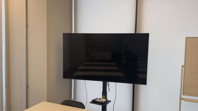 46インチの大型モニター完備 - 株式会社 理想実業 RSJ Tokyo Officeの室内の写真