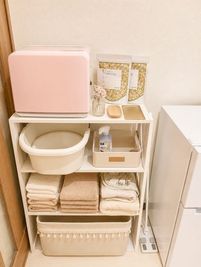 ・タオルウォーマー
・タオルトレー
・ハーブティー
・キャッシュトレー
・フットバス
・消毒液
・電気毛布
・冷蔵庫
・タオル
・バスタオル - レンタルスペース アンジュ 大国町5分✨早朝割引あり🌟レンタルサロン Angeの設備の写真