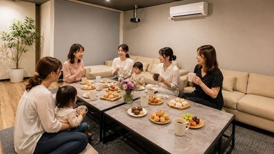 《駅から快適アクセス》なんば駅レンタルスペース🌟 🖤ラウンジグレーなんば🖤広々30平米　ホテルライクの室内の写真