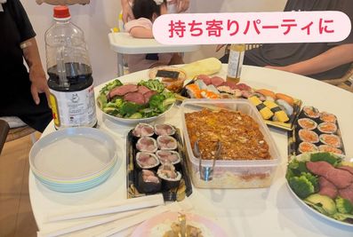 誕生日会や持ち寄りパーティーも開催できます！ - ASOBIVA ASOBIVA/埼玉県深谷市のスペース（ハイエースも駐車可能）の室内の写真