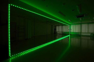 LEDライトアップ（緑） - レンタルダンススタジオ Rise Studio-Rise Motomachiの室内の写真