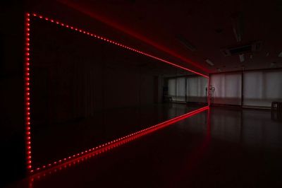 LEDライトアップ(赤) - レンタルダンススタジオ Rise Studio-Rise Motomachiの室内の写真