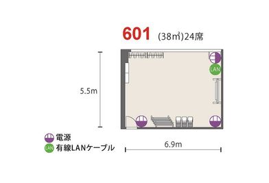 机やイスは端に寄せてあります - アットビジネスセンターPREMIUM新大阪（正面口駅前） 601号室の室内の写真