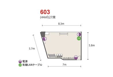 机やイスは端に寄せてあります - アットビジネスセンターPREMIUM新大阪（正面口駅前） 603号室の室内の写真