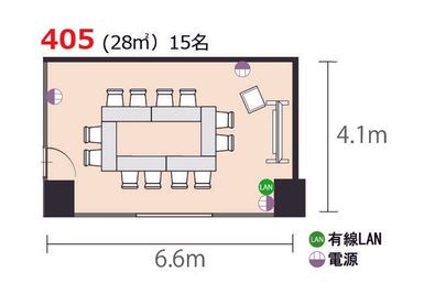 ロの字型　15名着席 - 貸し会議室　アットビジネスセンター渋谷東口駅前 405号室の室内の写真