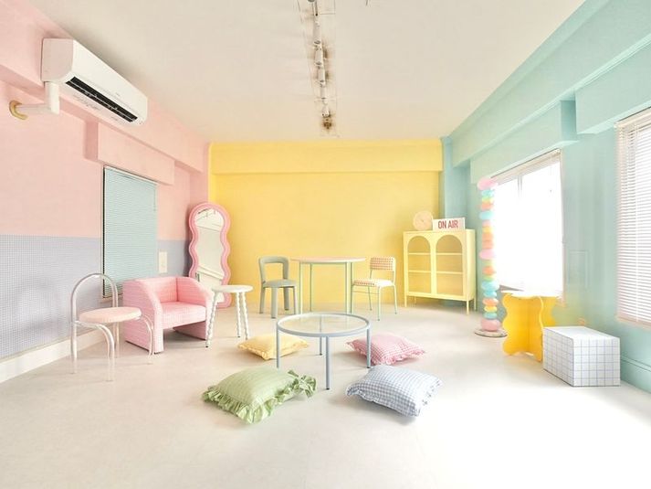パステルカラーが可愛いフォトスタジオです🩷🩵 - milk studio 日本橋店 milk studio 日本橋馬喰町店  韓国風パステル🩷🩵の室内の写真