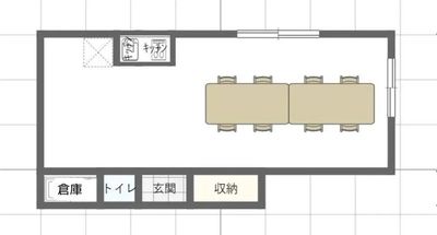 間取り図（テーブルレイアウトはご自由に変更頂けます） - レンタルスペースSAKURA大阪京橋 レンタルスペースSAKURA 大阪京橋の室内の写真