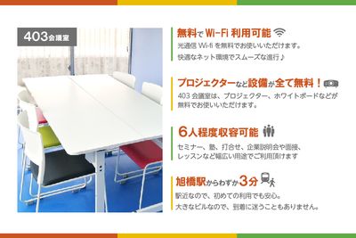 みんなの貸会議室　那覇泉崎店 泉崎403会議室[定員6+α]の室内の写真