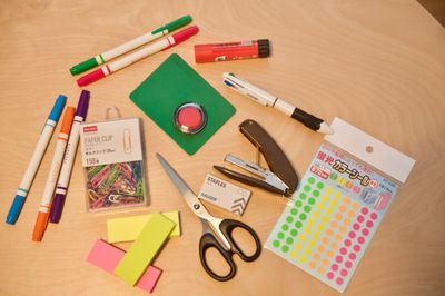 文房具も一式揃えています。お仕事やお勉強に！ - mamespaceの設備の写真