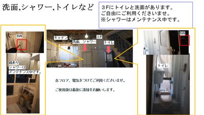 シャワー、トイレなど - Farmersレンタルスペース 水上ビル一棟貸切レンタルスペースのその他の写真