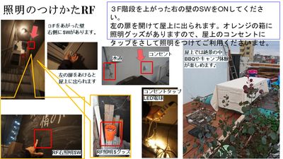 屋上RFと照明案内 - Farmersレンタルスペース 水上ビル一棟貸切レンタルスペースのその他の写真
