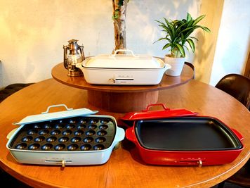 たこ焼き器・BBQコンロ・ホットプレート、様々なオプションが充実しています！ - 渋谷ガーデンホールの設備の写真