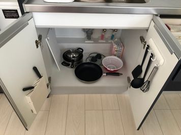 調理用具 - ゲストハウス岐阜羽島心音 キッチン付き貸切個室40㎡1LDKシアタールームの室内の写真